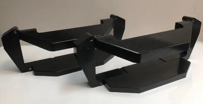 Finished composite components in the workshop