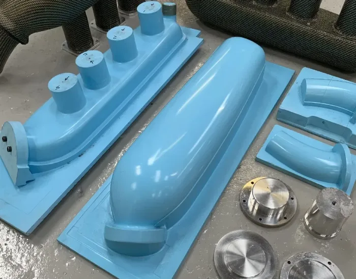 Two part pattern in cream tooling block