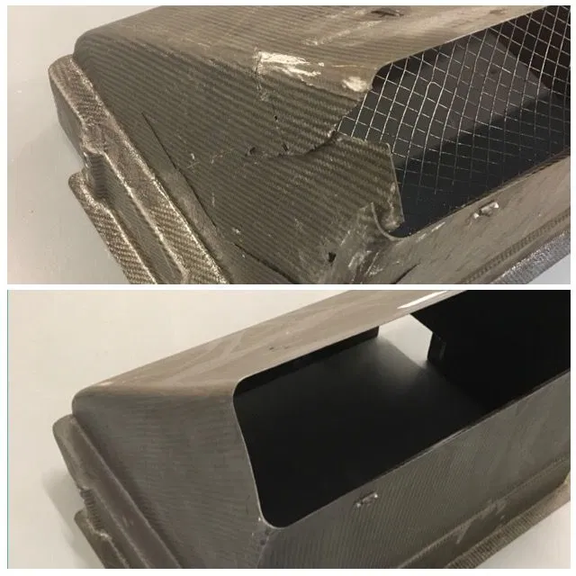 Front splitter repaired