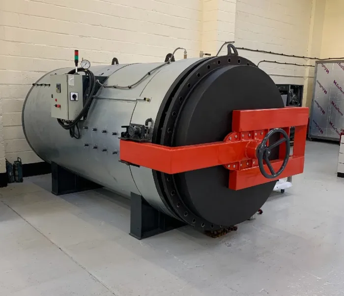 The autoclave at AGN Composites, used to cure pre-preg carbon fibre components